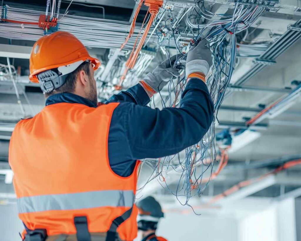 Electrical For Commercial Building Being Installed