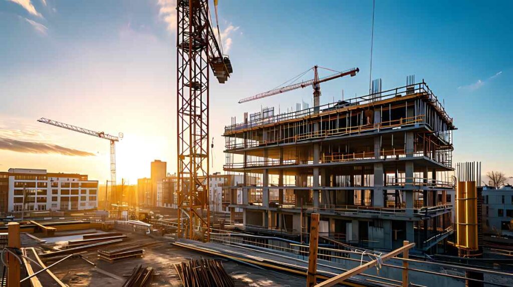 New Building Being Built In City
