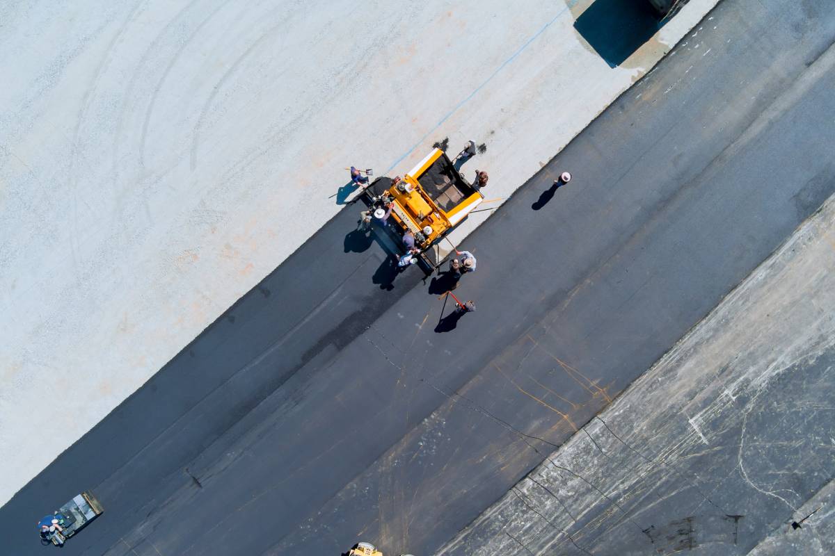 New Parking Lot Being Paved By Company Recently Sold Through An M&A Advisor For The Paving Sector
