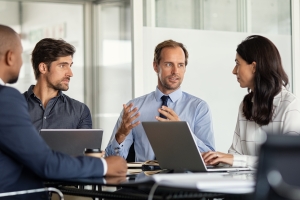 Business Owner Telling Brand Story to Buyers